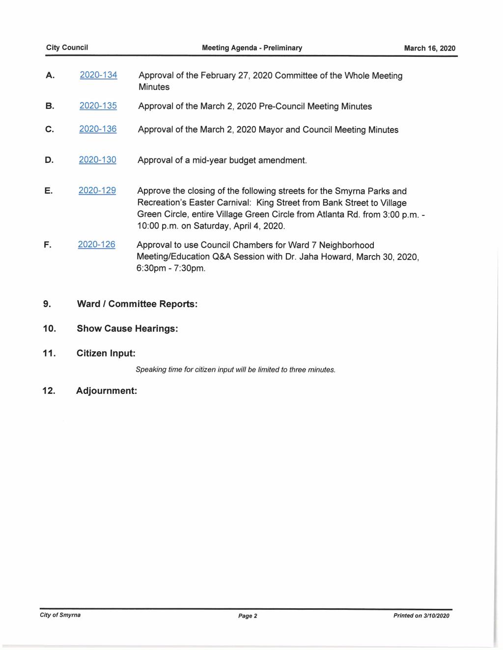 03.16.2020 M&C Preliminary Page 2