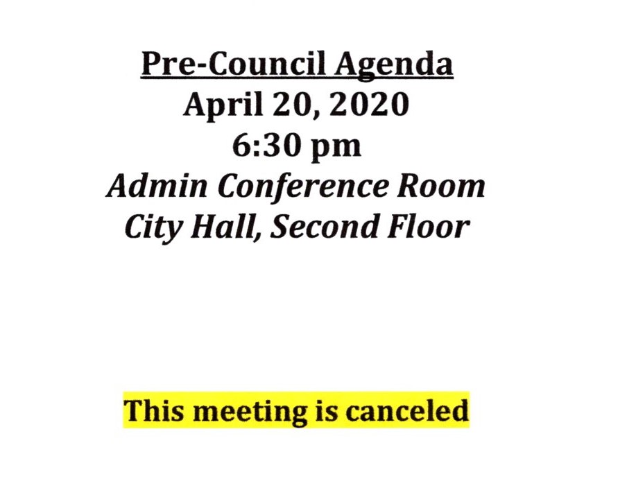 04.20.20 Pre-Council Meeting - CANCELED