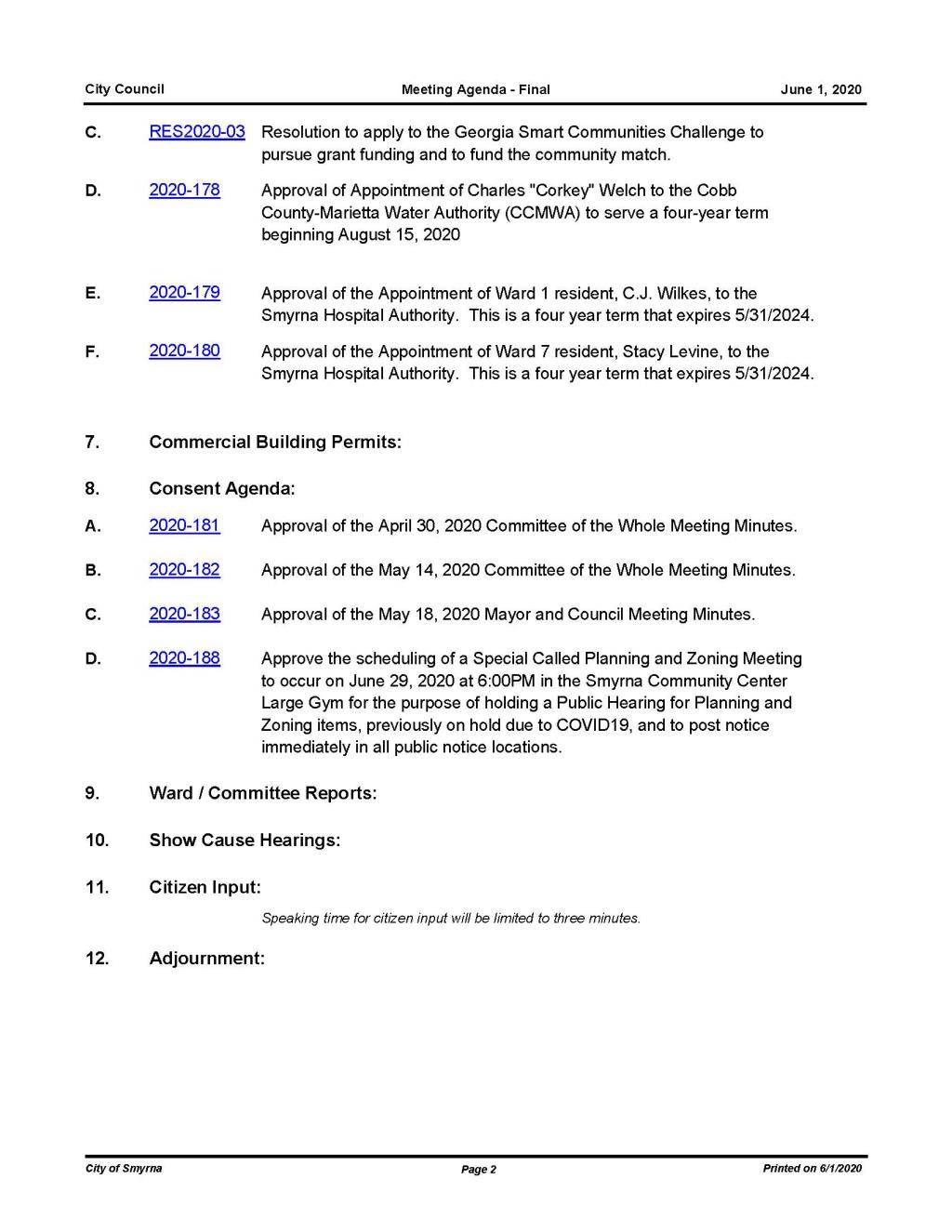 REVISED 06-01-2020 June 1, 2020 Mayor and Council Agenda - FINAL - No attachments_Page_2