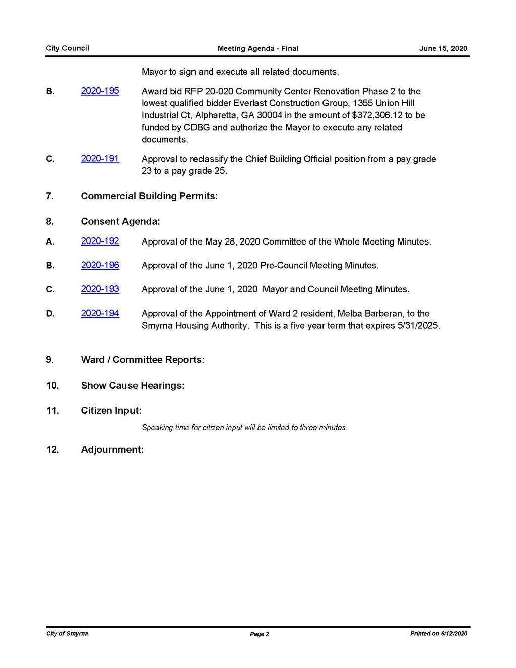 06-15-2020 June 15, 2020 Mayor and Council Agenda - FINAL - No attachments_Page_2