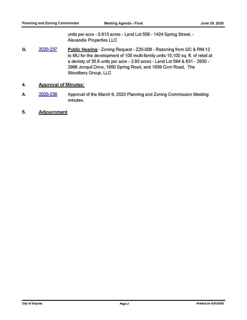 06-29-2020 June 29, 2020 Special Called P&Z Meeting Agenda-No Attachments_Page_2