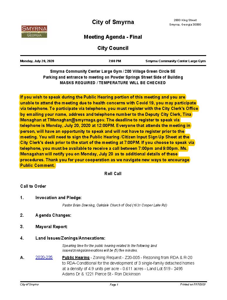 07-20-2020 July 20, 2020 Mayor and Council Agenda HKPC - FINAL - NO attachments_Page_1