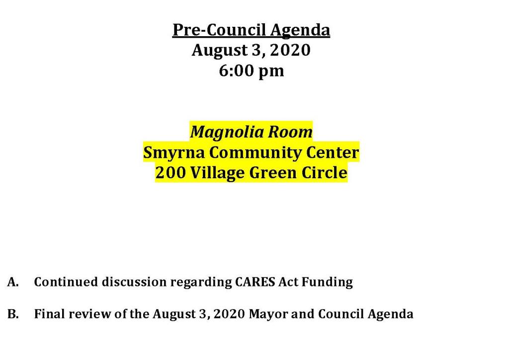 08-03-2020 August 3, 2020 Pre-Council Agenda2