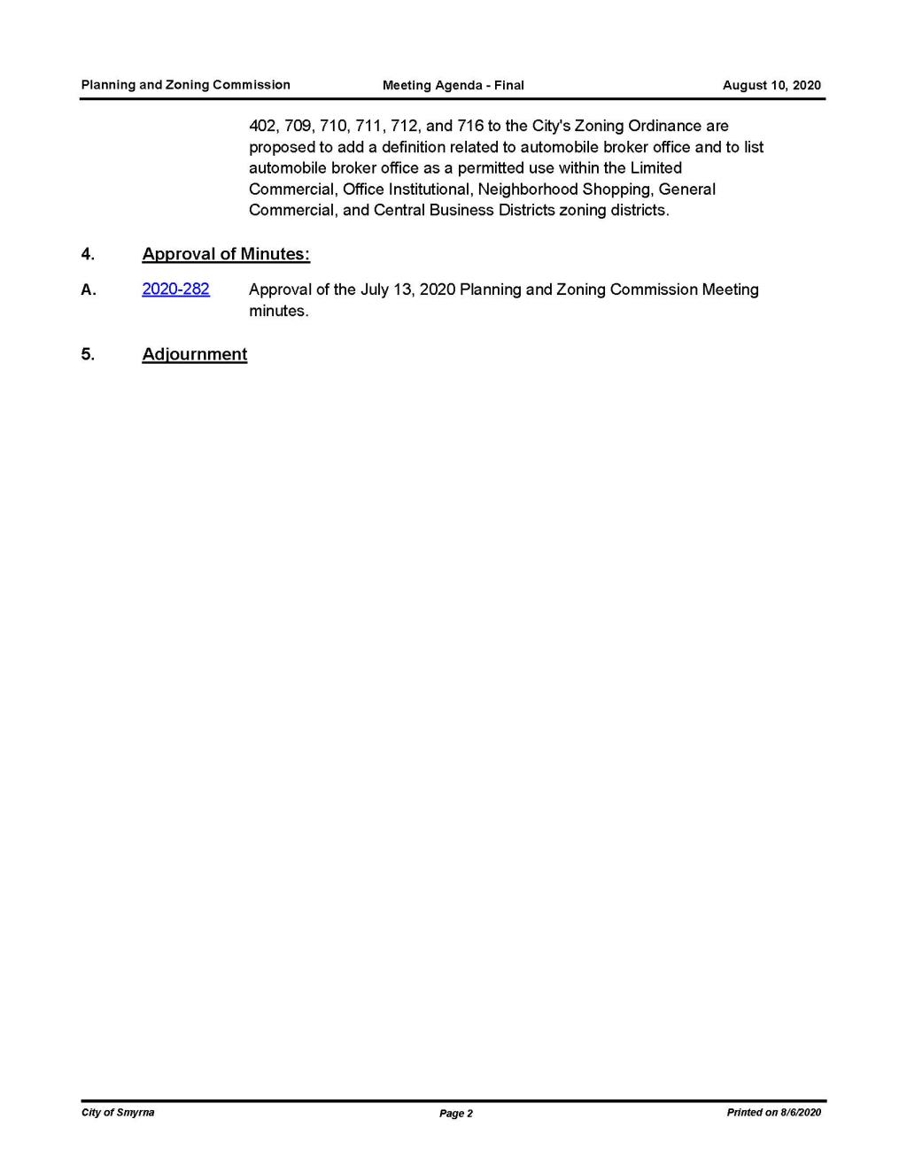 08-10-2020 August 10,2020 P&Z Meeting Agenda-NO ATTACHMENTS 3_Page_2