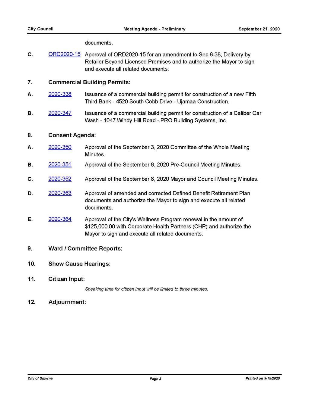 09-21-2020 September 21, 2020 Mayor and Council Agenda - Preliminary - NO Attachments_Page_3