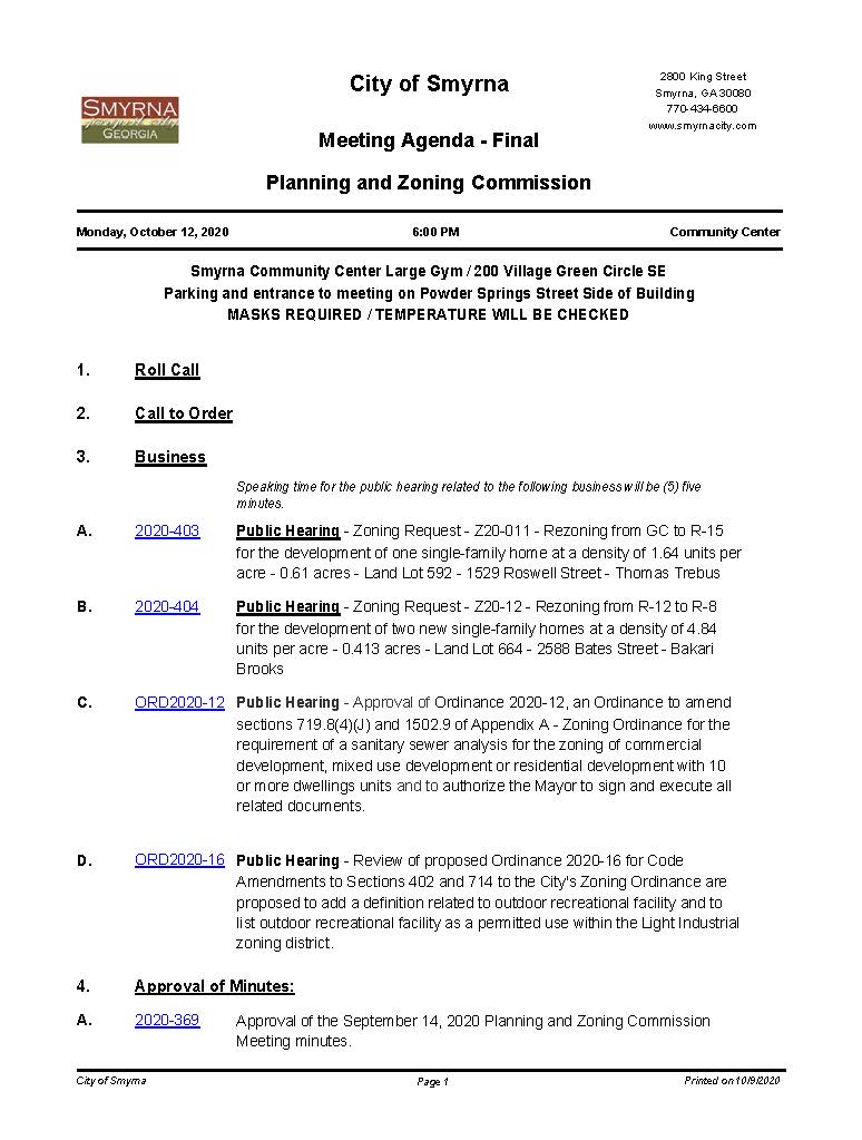 10-12-2020 October 12, 2020 P&Z Meeting Agenda FINAL no attachments_Page_1