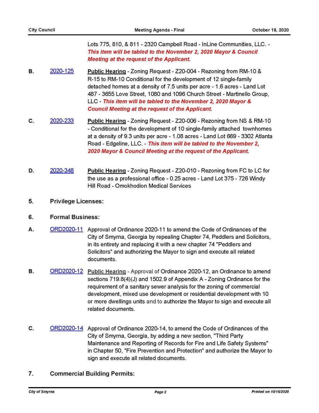 10-19-2020 October 19, 2020 Mayor and Council Agenda - FINAL - NO attachments_Page_2