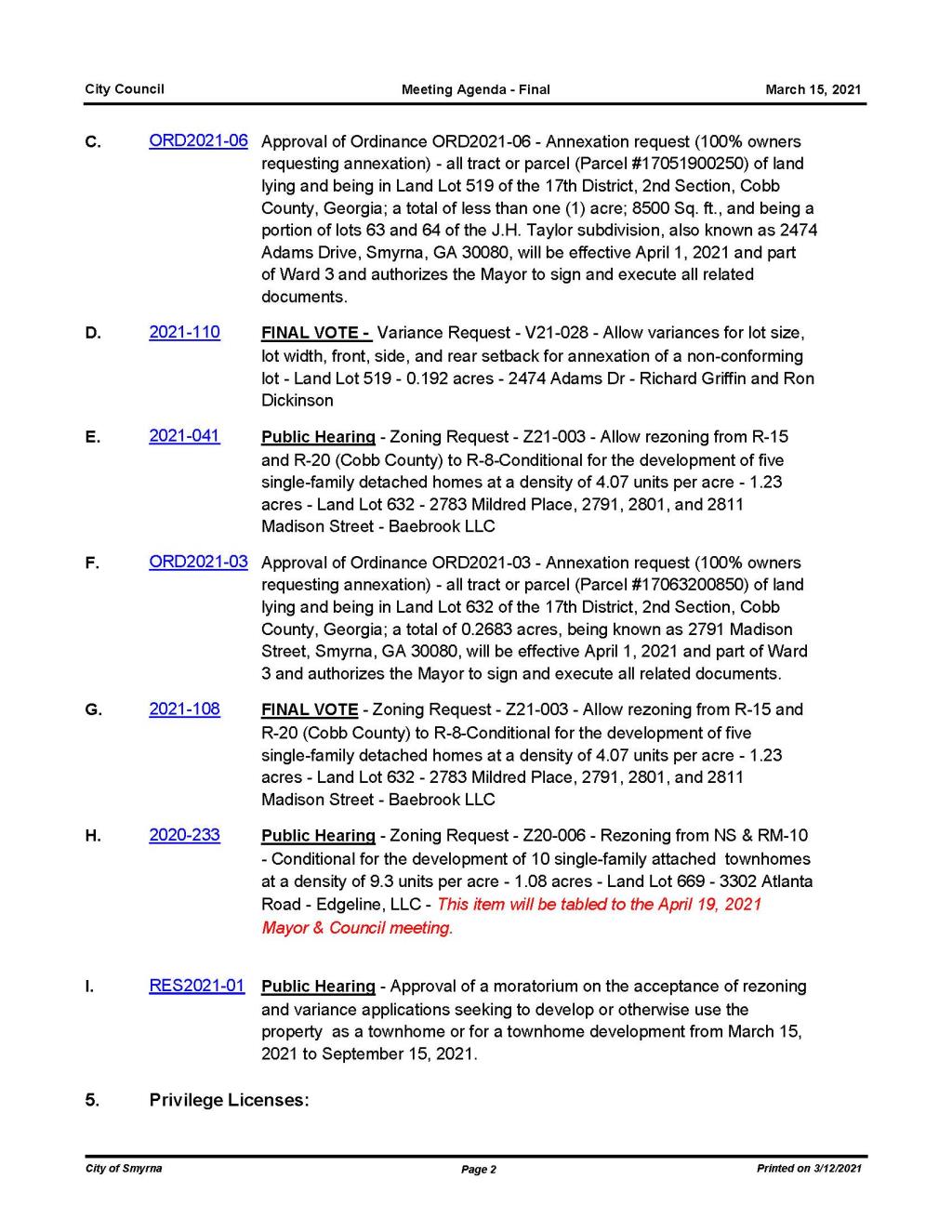 03-15-2021 March 15, 2021 Mayor and Council Meeting Agenda - FINAL - no attachments_Page_2