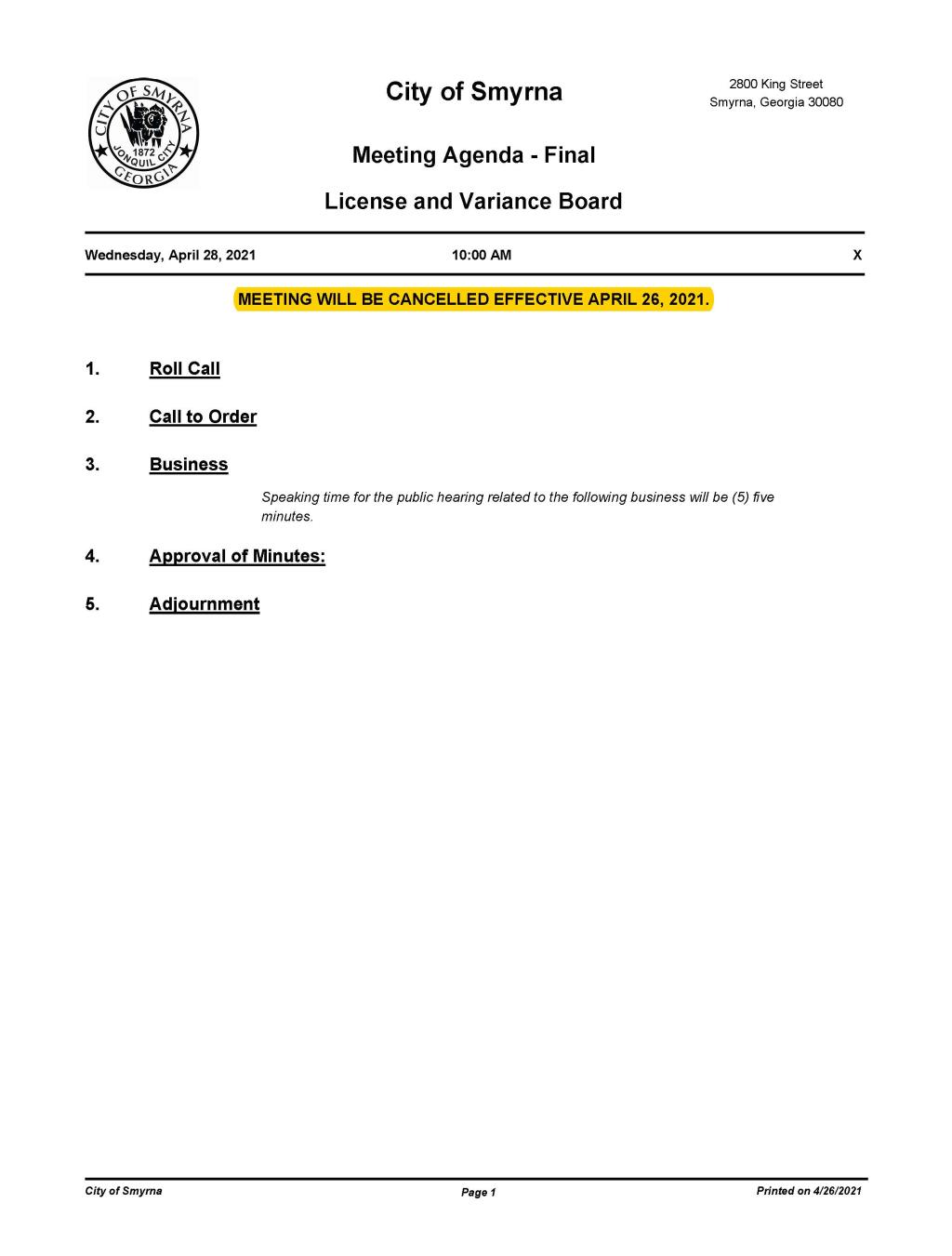 4-28-2021 April 28, 2021 LVB Meeting Agenda-FINAL-No Attachments