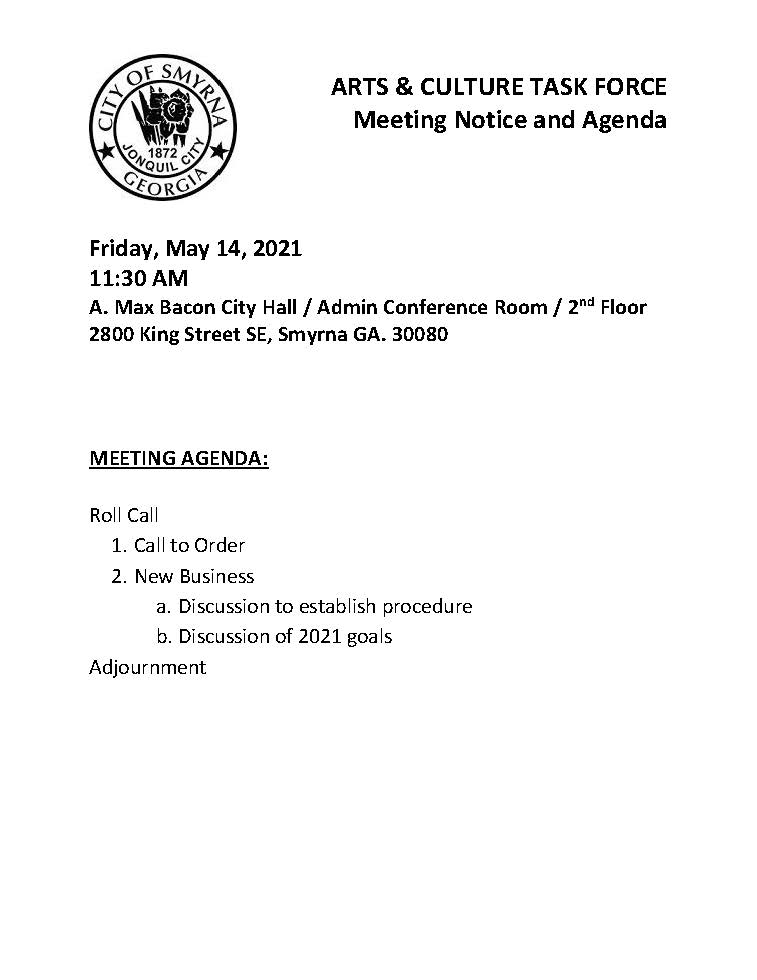 05-14-2021 Smyrna Arts and Cultural Task Force Meeting