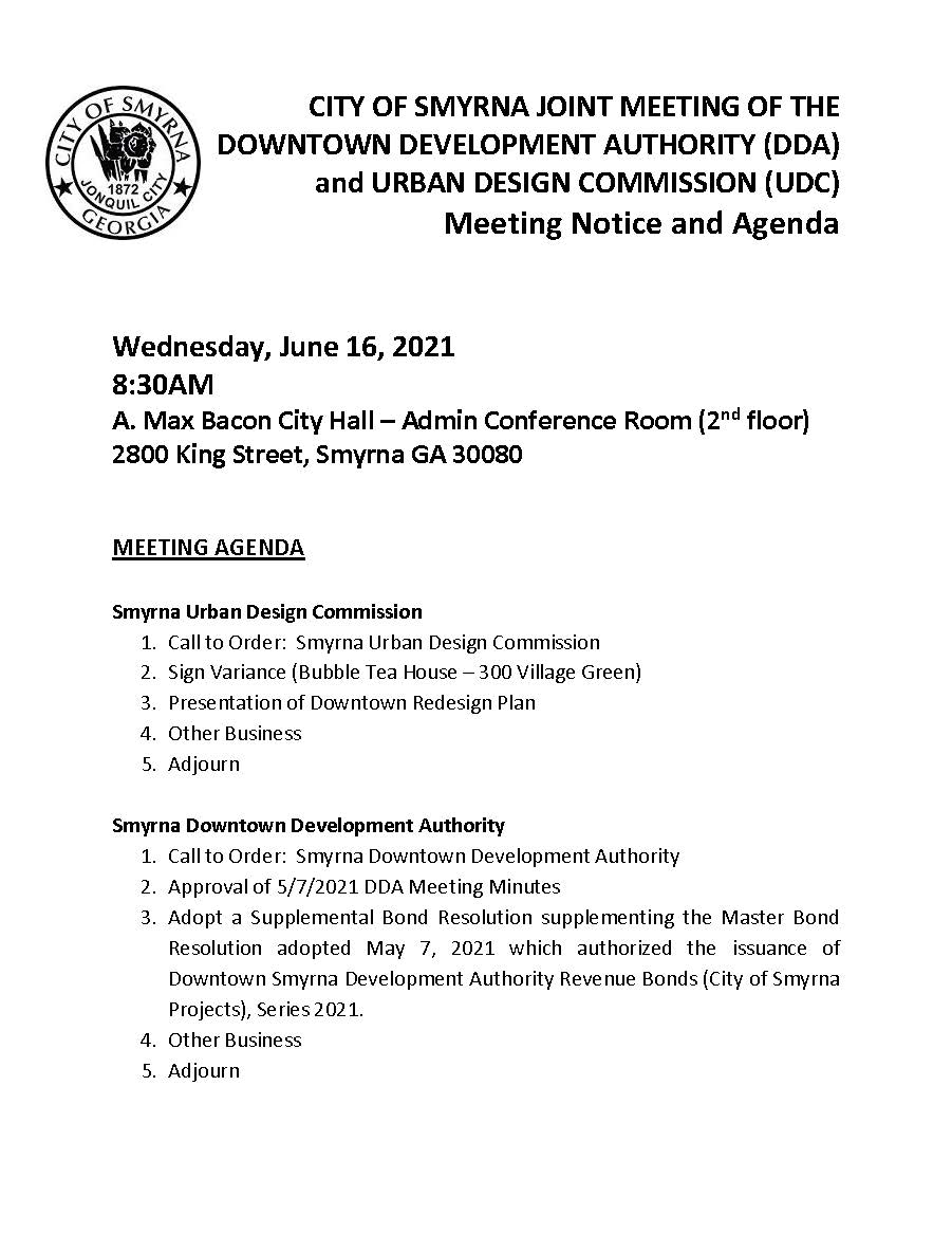 June 16 2021_DDAandUDCMeeting_Agenda