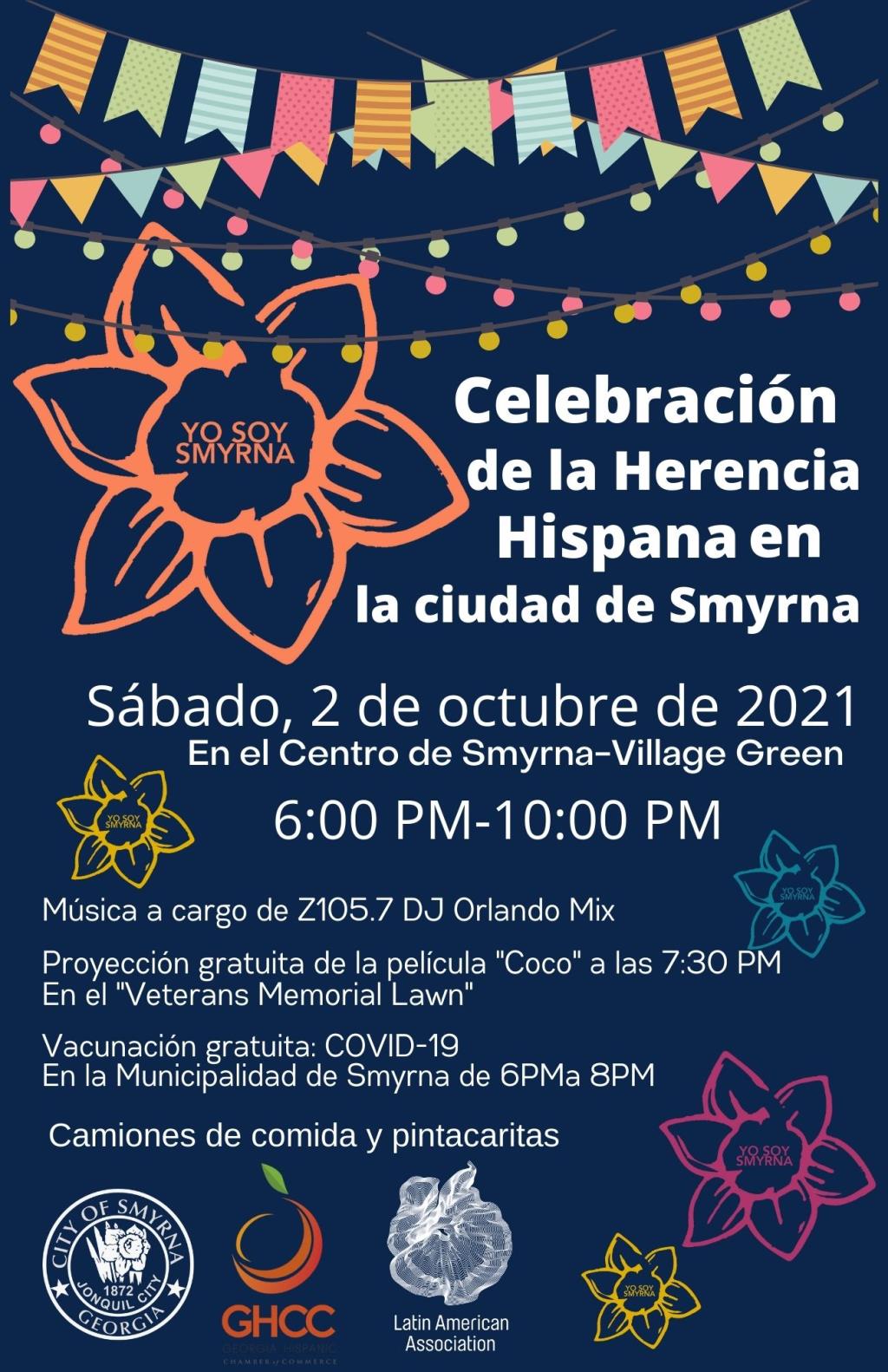 Hispanic Heritage month Flyer in Spanish