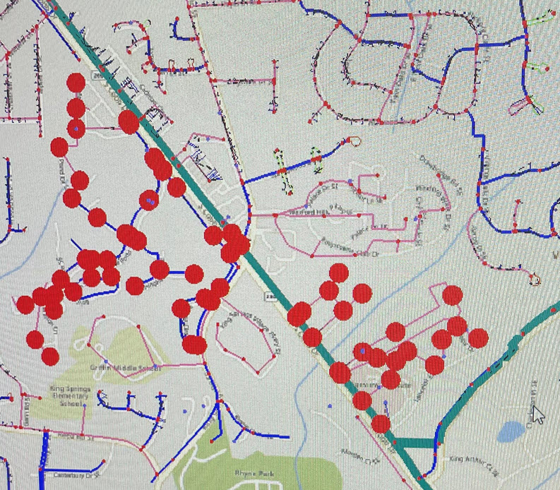 Water Main Break at South Cobb Drive and King Springs