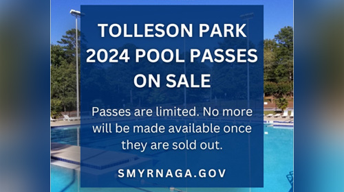 Smyrna Parks and Recreation Pool Passes for Tolleson Park Pool