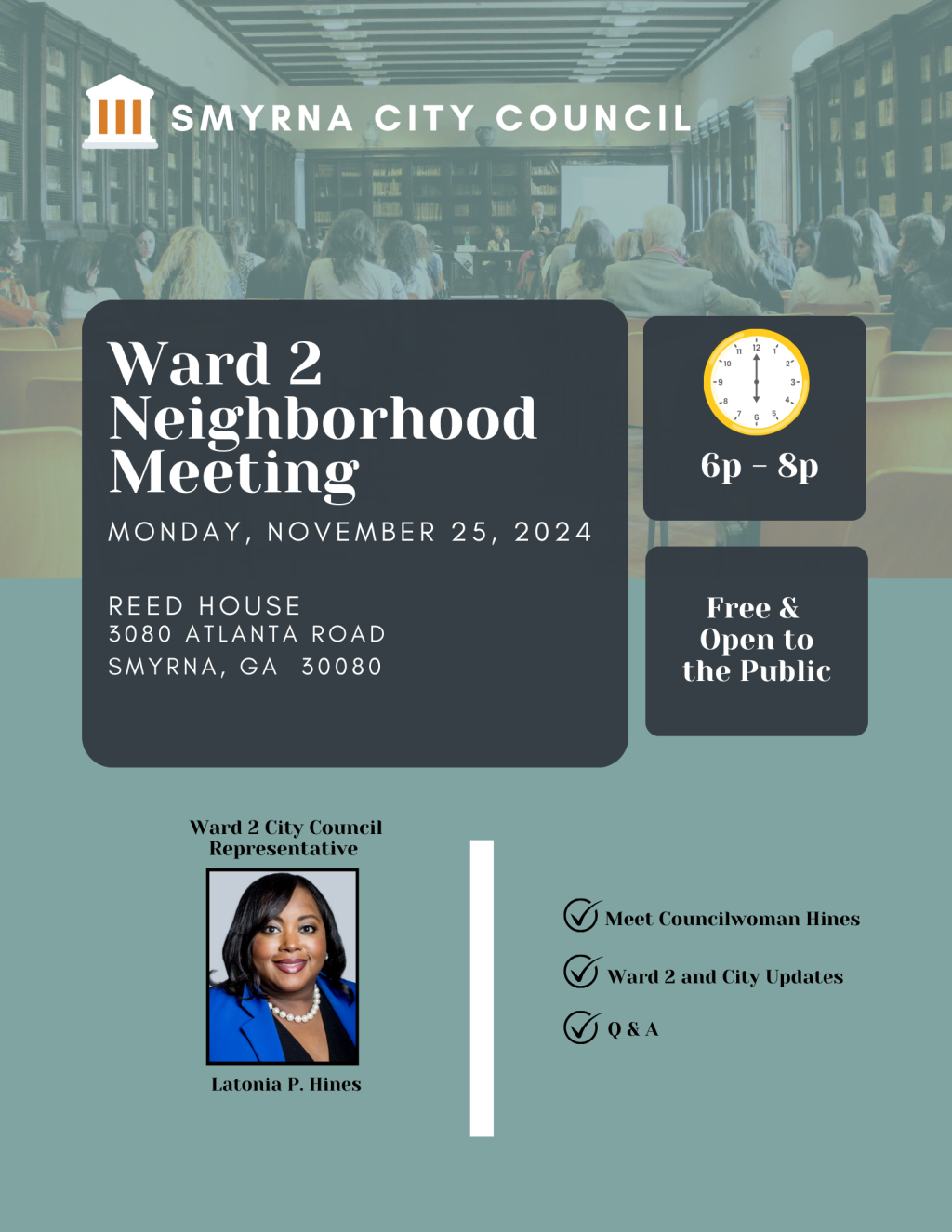 Ward 2 Neighborhood Meeting - Reed House